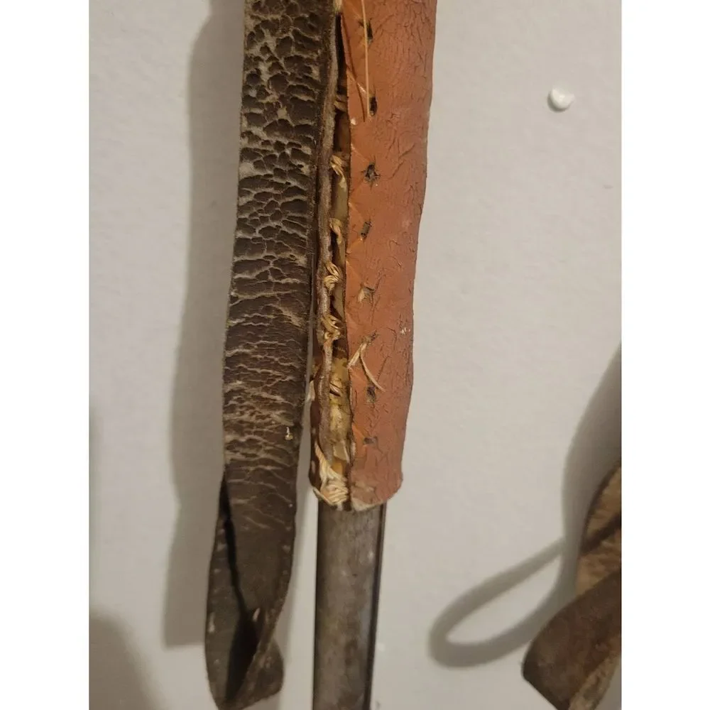Antique Wooden Downhill skis‎ and ski poles.  Perfect for  Cabin or lodge decor